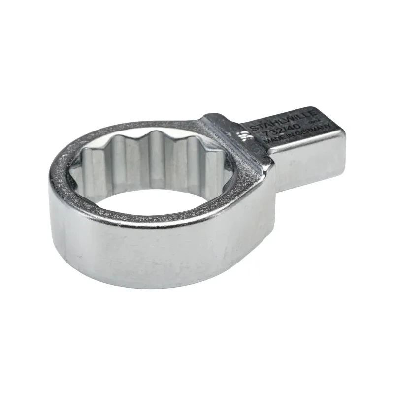 STAHLWILLE Torque Wrench Insert Round Spanner Head 14 x 18 mm Insert Size, 36 mm Chrome Finish 58224036
