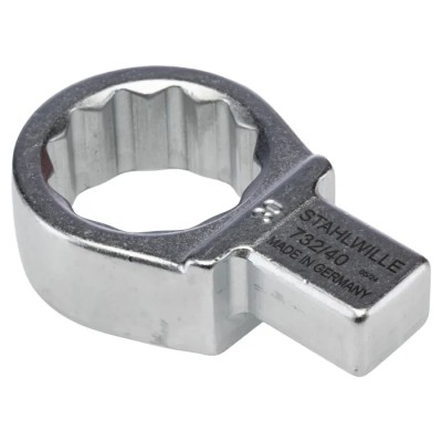 STAHLWILLE Round Spanner Head, 14 x 18 mm Insert Size, 30 mm Chrome Finish Torque Wrench Insert 58224030