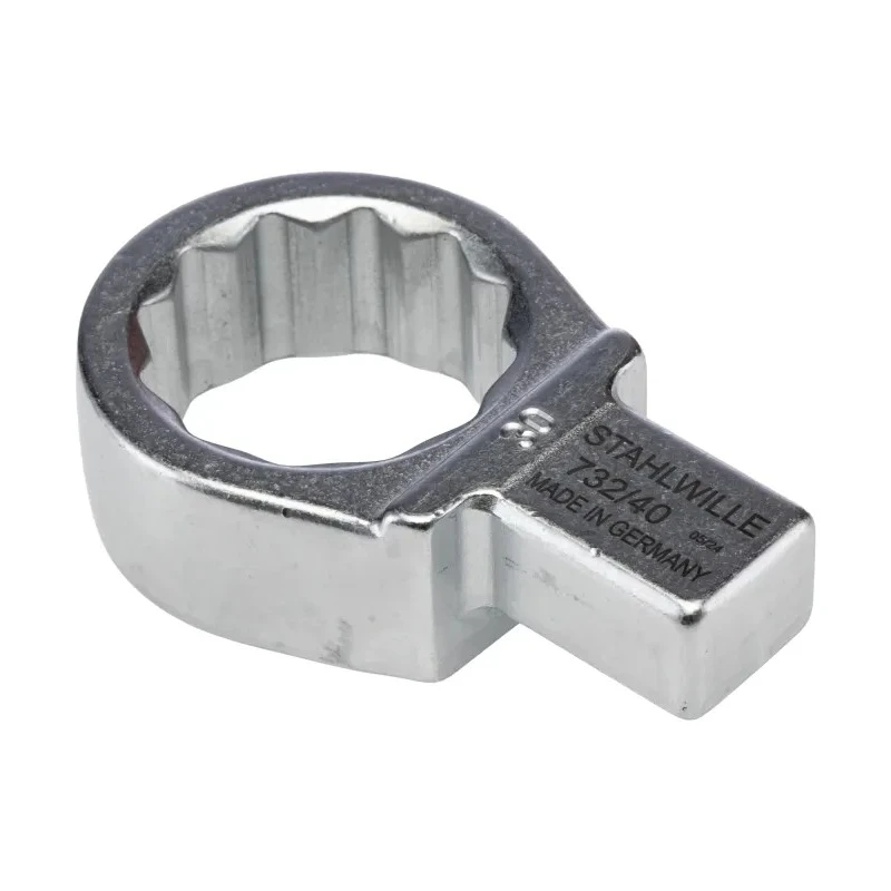 STAHLWILLE Round Spanner Head, 14 x 18 mm Insert Size, 30 mm Chrome Finish Torque Wrench Insert 58224030