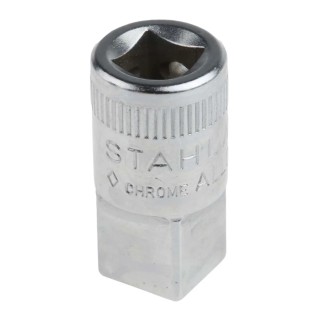 STAHLWILLE 6.35 mm Manual Drive Socket Adapter, Chrome Steel, 25 mm Overall Length 11030002