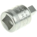 STAHLWILLE 3/8 in Square Drive Socket Adapter, Polished Steel, 28mm Length 12030001