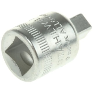 STAHLWILLE 3/8 in Square Drive Socket Adapter, Polished Steel, 28mm Length 12030001