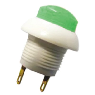 Otto P9 Series Push Button Switch Momentary Panel Mount 12 mm Cutout DPDT Green LED IP64 28V dc 115V ac P9-213195