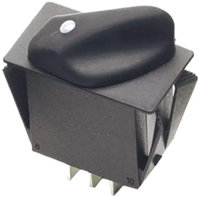 Otto R2, 3 Position DPDT Rotary Switch, 20A, Tab Terminals, IP68S Rated, Black Knob R2AB4449DN11