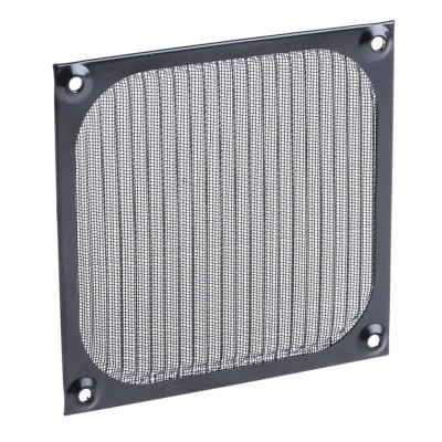 RS PRO Aluminium Stainless Steel Wire Mesh Fan Filter 120 mm Black Anodised Frame 737-4103