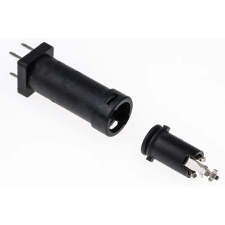 Schurter 16A PCB Mount Fuse Holder, 1P-Pole for 5 x 20 mm Fuse, 250V AC, Thermoplastic Body, Model 3101.0040