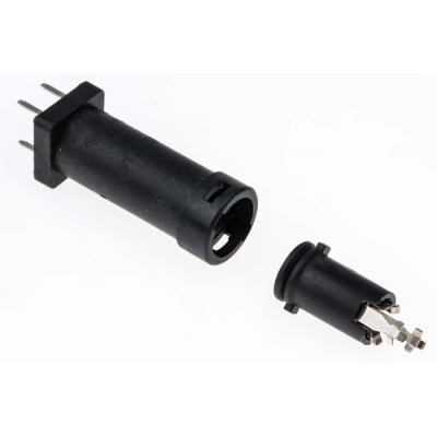 Schurter 16A PCB Mount Fuse Holder, 1P-Pole for 5 x 20 mm Fuse, 250V AC, Thermoplastic Body, Model 3101.0040