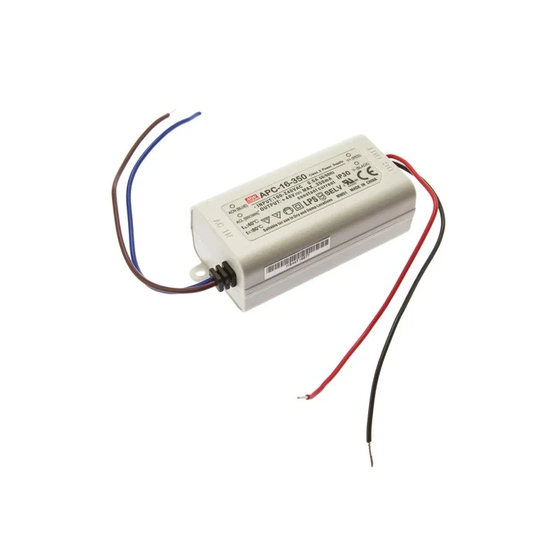 MEAN WELL  IP30 5 Output Constant Current LED Driver, 12 V, 48 V, 16.8 W, 350 mA