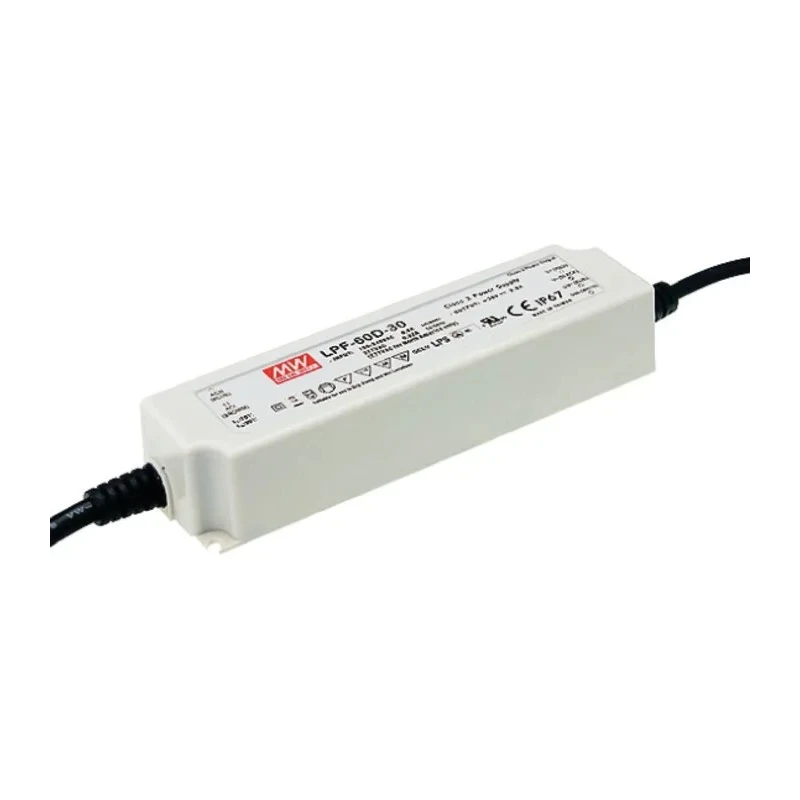 MEAN WELL IP67 5 Output Dimmable Constant Voltage LED Driver 20V 60W 3A 1 to 10 V PWM Resistance 
