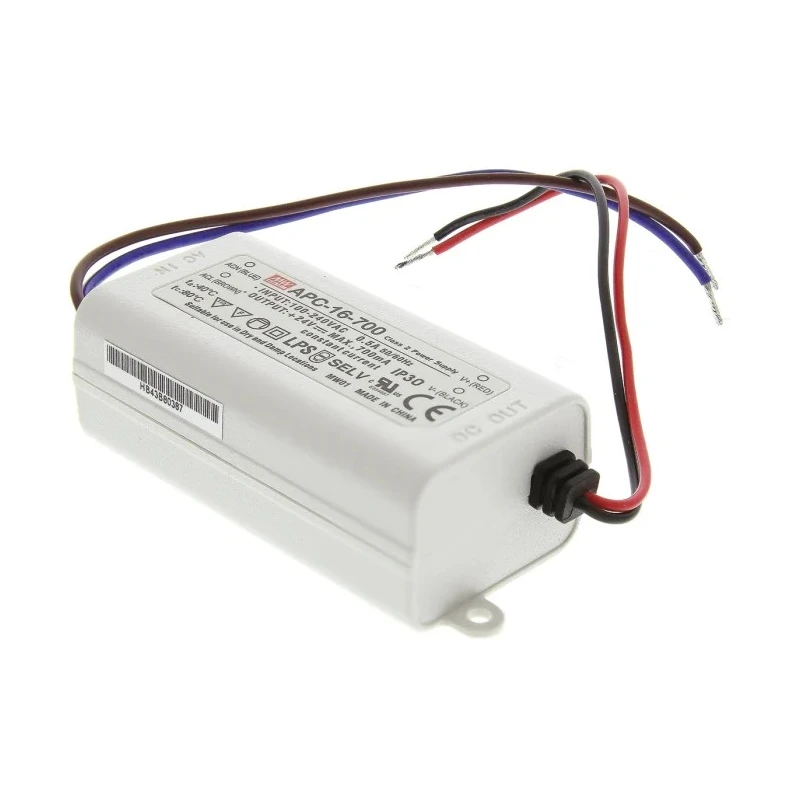 MEAN WELL Constant Current 5 Output LED Driver, 24V, 9V, 16.8W, 700mA, Screw Mount, IP30 