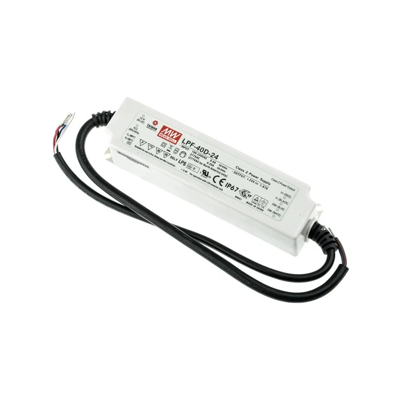 MEAN WELL 5 Output IP67 Waterproof Dimmable Constant Voltage LED Driver 24V 40.08W 1.67A 