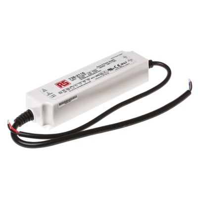 MEAN WELL IP67 Enclosed AC-DC LED Driver, 36V, 60.12 W, 1 Output, 1.67A, Screw Mount 