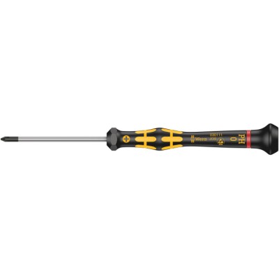 Wera Precision Screwdriver PH0 Tip 60 mm Blade Bi-Material Handle ESD Safe 05030111001