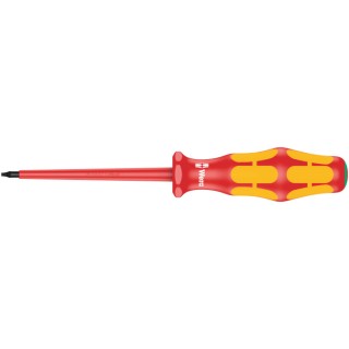 Wera Insulated Screwdriver with T5 Tip 80mm Blade, VDE 1000V Approved, Bi-Material Handle, 161mm Overall Length 05006181001
