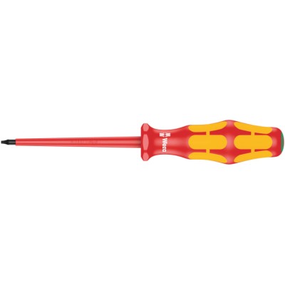 Wera Insulated Screwdriver with T5 Tip 80mm Blade, VDE 1000V Approved, Bi-Material Handle, 161mm Overall Length 05006181001