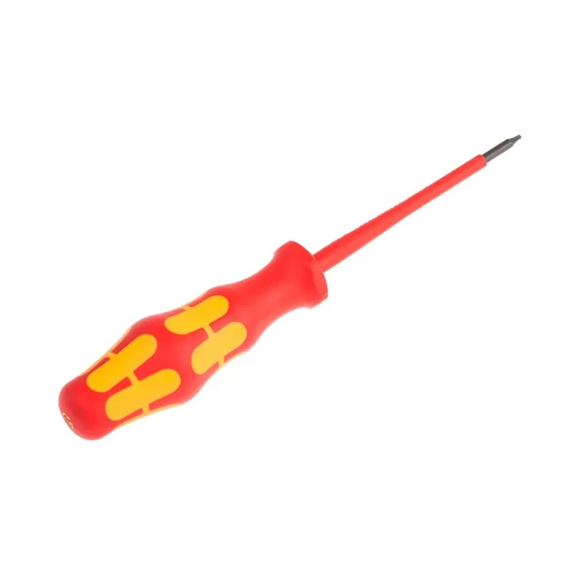 Wera Insulated Screwdriver with T5 Tip 80mm Blade, VDE 1000V Approved, Bi-Material Handle, 161mm Overall Length 05006181001