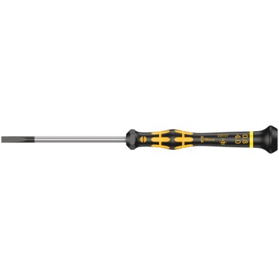 Wera Precision Screwdriver Insulated Bi-Material Handle Stainless Steel Blade 80mm 177mm Overall 05030107001