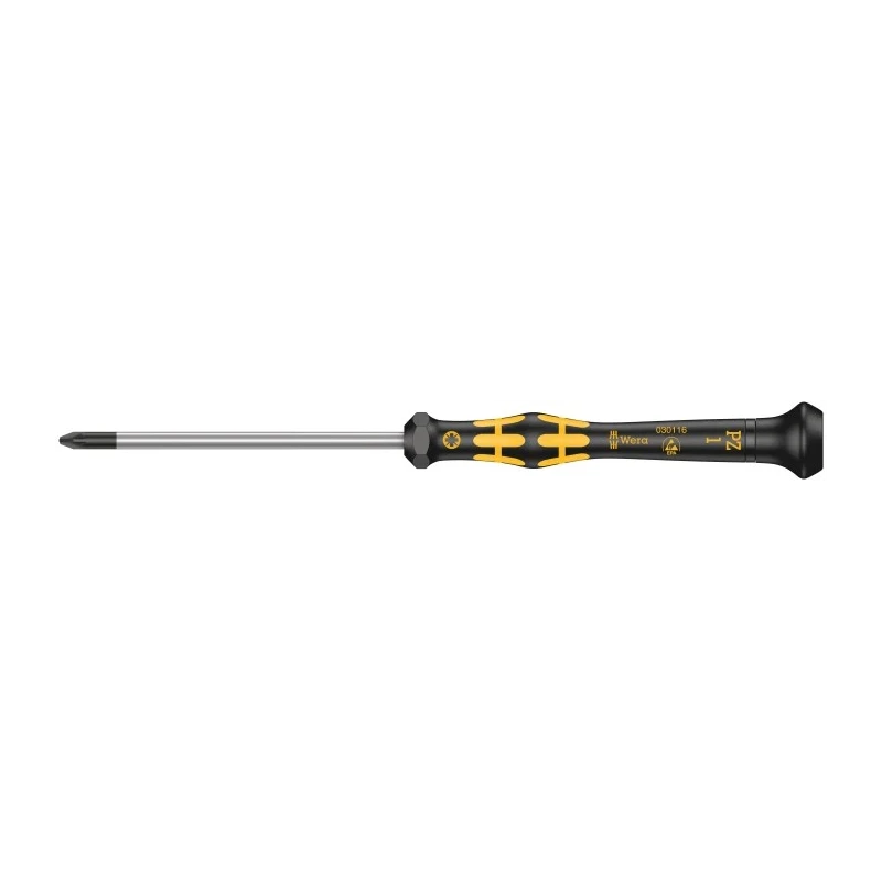 Wera Precision Screwdriver PZ1 Tip 80 mm Blade Bi-Material Handle ESD Safe 177mm Overall 05030116001