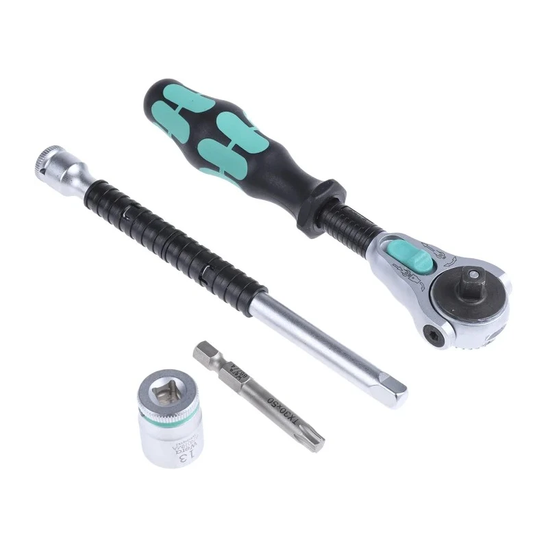 Wera 26-Piece 1/4 in Hexagon Socket Set Brushed Chrome Plated CZ 05051045001