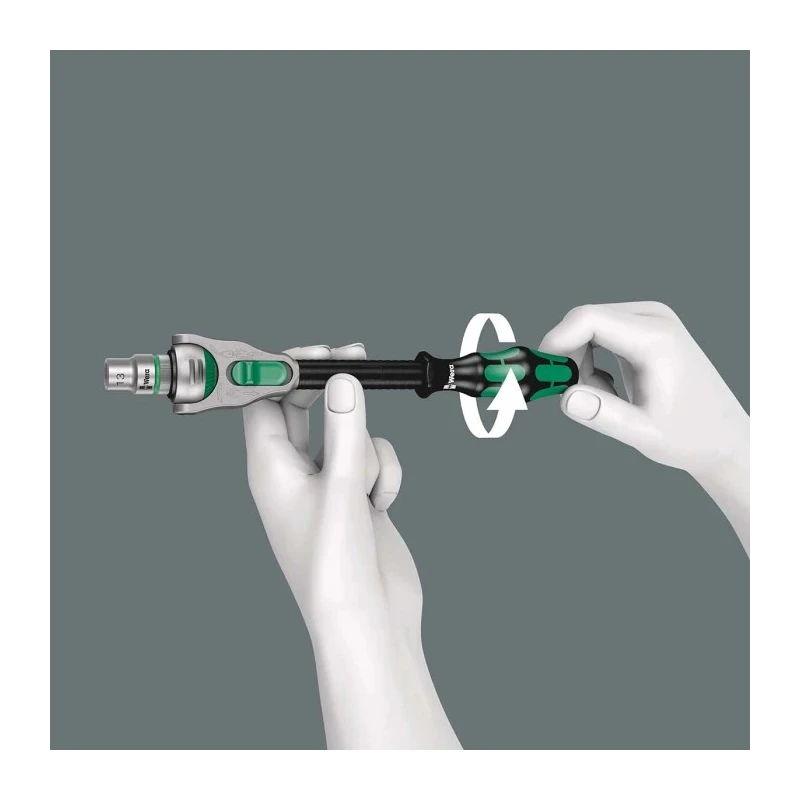 Wera 26-Piece 1/4 in Hexagon Socket Set Brushed Chrome Plated CZ 05051045001
