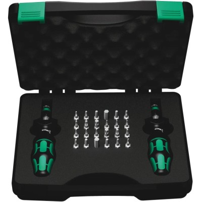 Wera Torque Screwdriver Hex-Plus Slotted Torx Torx Plus Torque Screwdriver & Bit Set 0.3 to 3 Nm 1/4 in Drive ±6 05074738001