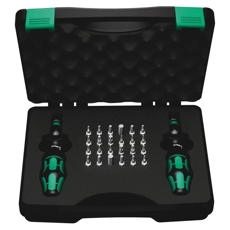 Wera Torque Screwdriver Hex-Plus Slotted Torx Torx Plus Torque Screwdriver & Bit Set 0.3 to 3 Nm 1/4 in Drive ±6 05074738001