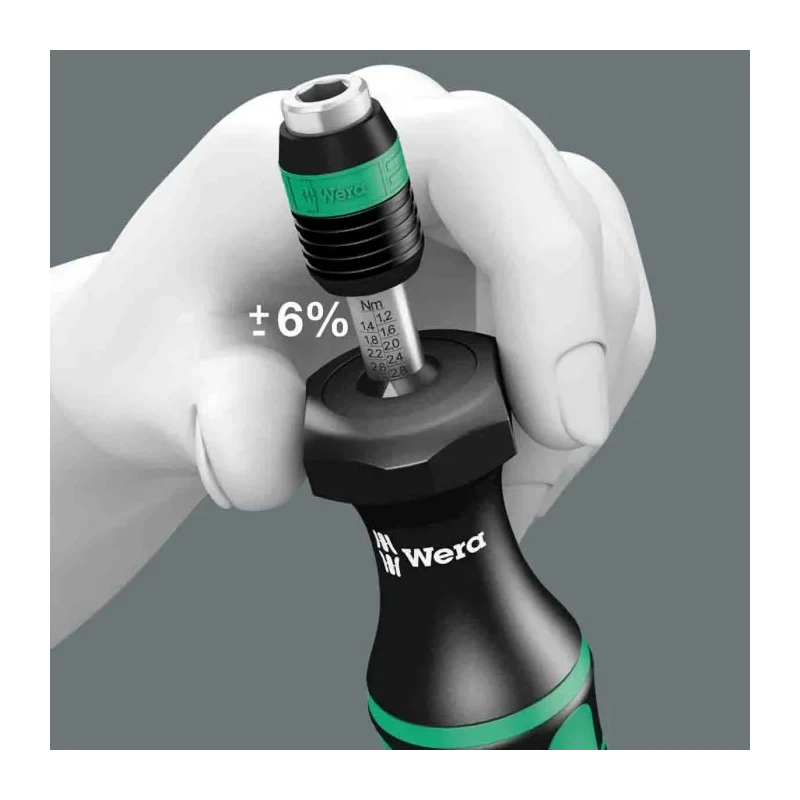 Wera Torque Screwdriver Hex-Plus Slotted Torx Torx Plus Torque Screwdriver & Bit Set 0.3 to 3 Nm 1/4 in Drive ±6 05074738001