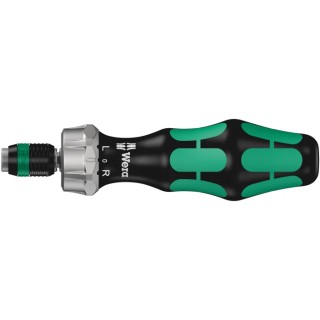 Wera 1/4 in Hex Ratchet Screwdriver, Bi-Material Handle, 150 mm Length, Reversible Switchover Ring, ESD Safe 05051461001