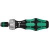 Wera 1/4 in Hex Ratchet Screwdriver, Bi-Material Handle, 150 mm Length, Reversible Switchover Ring, ESD Safe 05051461001