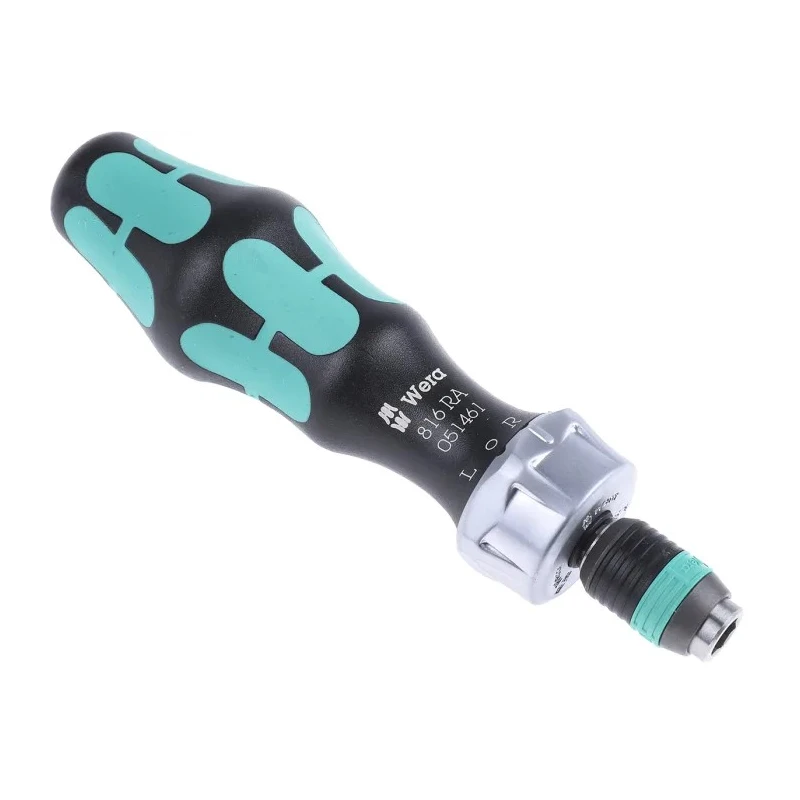 Wera 1/4 in Hex Ratchet Screwdriver, Bi-Material Handle, 150 mm Length, Reversible Switchover Ring, ESD Safe 05051461001