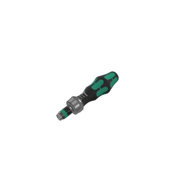 Wera 1/4 in Hex Ratchet Screwdriver, Bi-Material Handle, 150 mm Length, Reversible Switchover Ring, ESD Safe 05051461001
