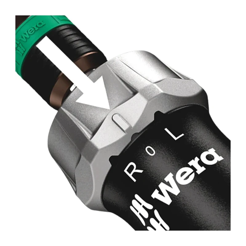 Wera 1/4 in Hex Ratchet Screwdriver, Bi-Material Handle, 150 mm Length, Reversible Switchover Ring, ESD Safe 05051461001