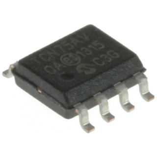 Microchip Digital Output Temperature Converter Surface Mount Serial-I2C SMBus ±1°C 8-Pin SOIC TCN75AVOA