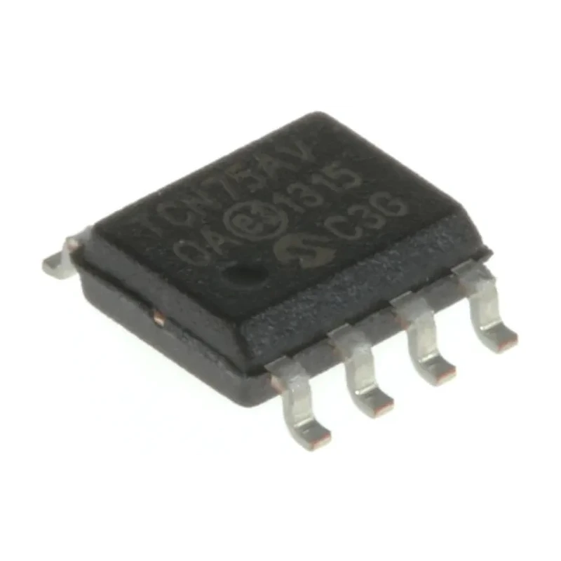 Microchip Digital Output Temperature Converter Surface Mount Serial-I2C SMBus ±1°C 8-Pin SOIC TCN75AVOA