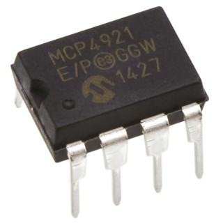 Microchip 12 Bit Digital-to-Analogue Converter Resistor String Architecture Microwire SPI Interface 8-Pin PDIP MCP4921-E/P