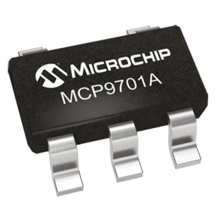 Microchip MCP9701AT Series Voltage Output Temperature Sensor, Analogue, Surface Mount, ±1°C Accuracy, 5-Pin SC-70 MCP9701AT