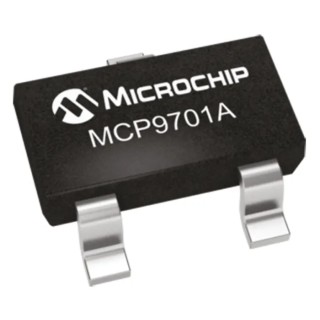 Microchip Voltage Output Temperature Sensor, Analogue, Surface Mount, ±2°C Accuracy, 3-Pin SOT-23 MCP9701AT