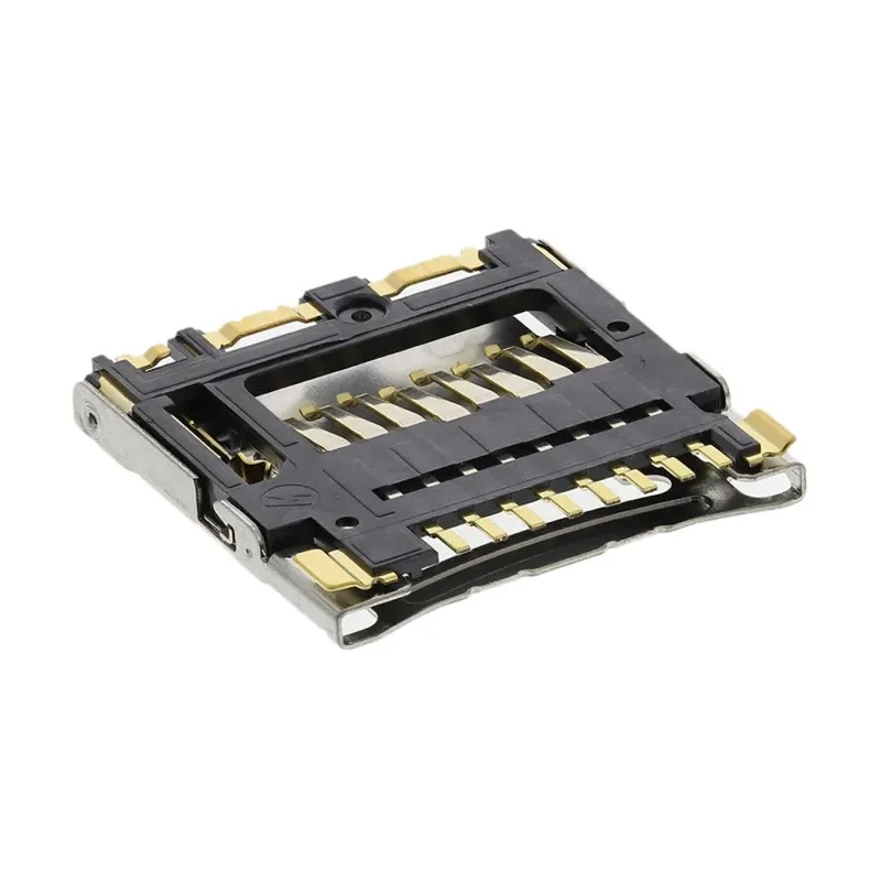 Hirose DM3 8 Way Right Angle Hinged MicroSD Memory Card Connector, Solder DM3C-SF