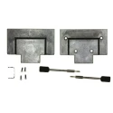 TE Connectivity III Series Zinc Straight D-Sub Backshell, 68 Way 5786152-3