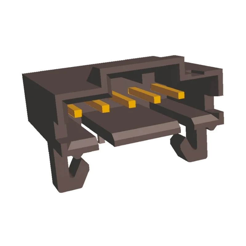 TE Connectivity AMPMODU MTE Series Right Angle Through Hole PCB Header 5 Contacts 2.54mm Pitch 1 Row Shrouded 5-103673-4