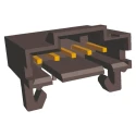 TE Connectivity AMPMODU MTE Series Right Angle Through Hole PCB Header 5 Contacts 2.54 mm Pitch 1 Row Shrouded 5-103673-4