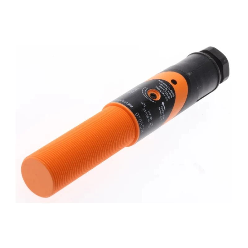 ifm electronic Capacitive Threaded Barrel Proximity Sensor KG5040 8 mm Detection M18 x 1, PNP/NPN Output 400mA 55V DC KG5040