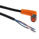 ifm electronic Female 4 Way Right Angle to Unterminated Sensor Actuator Cable 2m EVC153