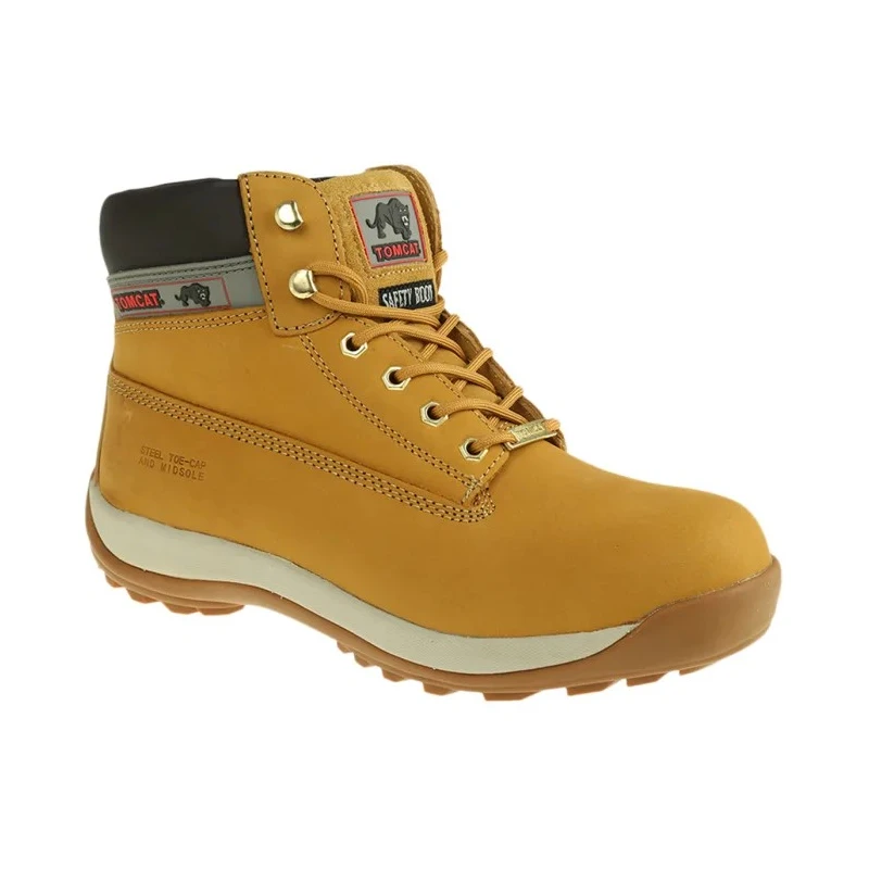 Rockfall Honey Steel Toe Capped Men's Ankle Safety Boots Lace Up, Size EU 43, UK 9, US 10, Leather Upper, Composite TC35