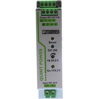 Phoenix Contact QUINT-PS/24DC/24DC/5 DC/DC Converter, 24V DC, 5A Output, 32V DC Input, 120W Power, DIN Rail Mount 2320034