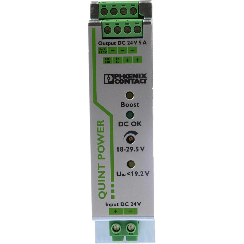 Phoenix Contact QUINT-PS/24DC/24DC/5 DC/DC Converter, 24V DC, 5A Output, 32V DC Input, 120W Power, DIN Rail Mount 2320034