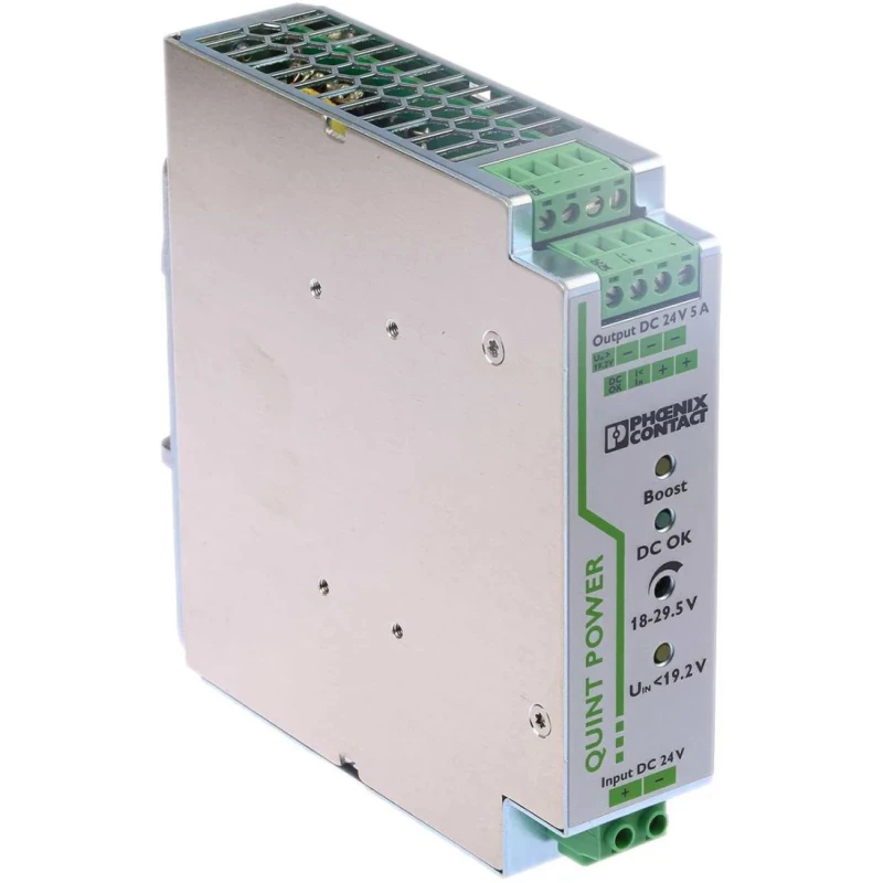 Phoenix Contact QUINT-PS/24DC/24DC/5 DC/DC Converter, 24V DC, 5A Output, 32V DC Input, 120W Power, DIN Rail Mount 2320034