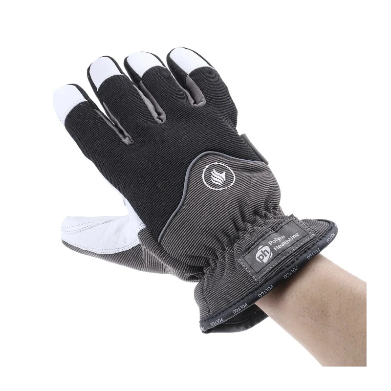 Polyco Healthline Grey Leather Work Gloves Size 10 Uncoated Coating FM2/10