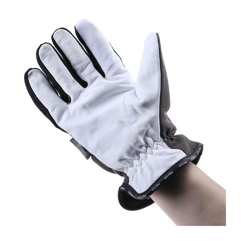 Polyco Healthline Grey Leather Work Gloves Size 10 Uncoated Coating FM2/10