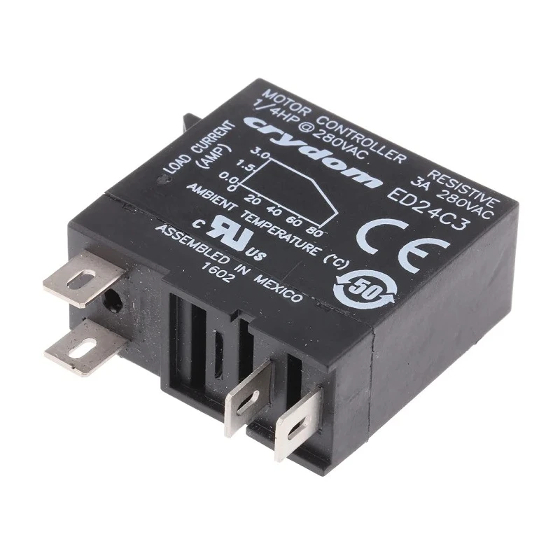 Crydom ED Series Solid State Relay 3A Load DIN Rail Mount 280Vrms Load 32V dc Control ED24C3